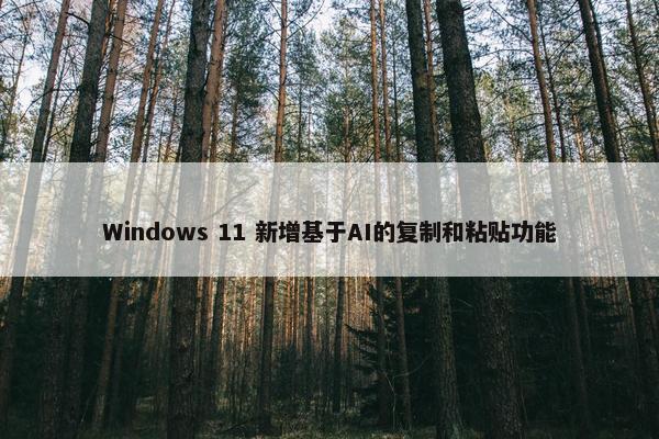 Windows 11 新增基于AI的复制和粘贴功能